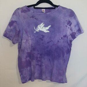 Hanes Re/Done purple flying cherub T-shirt size M